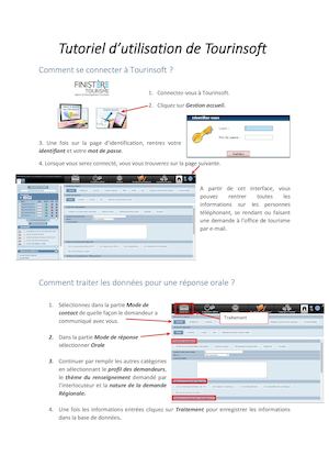 Tutoriel d'utilisation de Tourinsoft