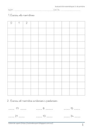 Avaluació Mates 1r