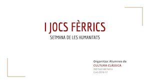 I Jocs Fèrrics-INS Font del Ferro (Palafolls)