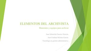 Elementos Del Archivista
