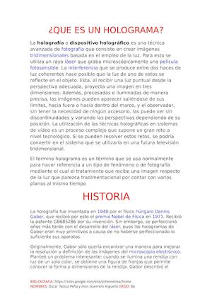 Que Es Un Holograma