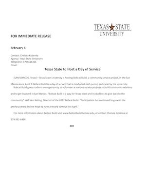 Bobcat Build Press Release