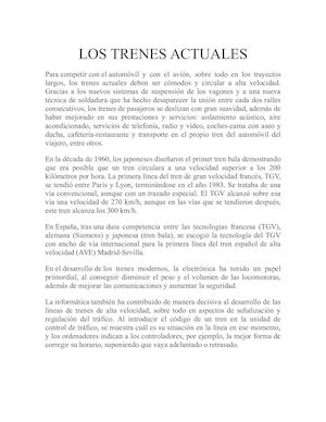 Los Trenes Actuales
