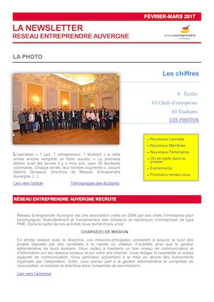 Newsletter Février-Mars 2017