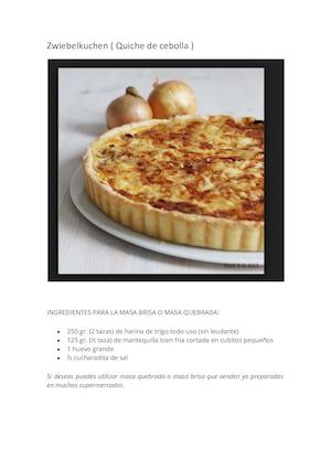 Tartadecebollaso Zwiebelkuchen