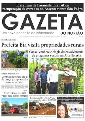 Gazeta Do Nortão - Edição 1295, 22 De Fevereiro De 2017