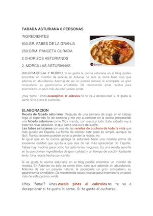 Fabada Asturiana 6 Personas