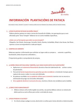 Boletín informativo sobre a "Colza Guatemalteca" en Vilalba