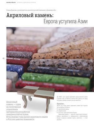 АКРИЛОВЫЙ КАМЕНЬ: ЕВРОПА УСТУПИЛА АЗИИ