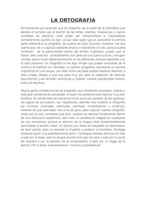 Crítica Sobre La Ortografía