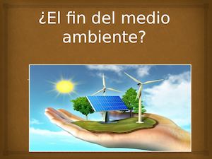 El Fin Del Medio Ambiente