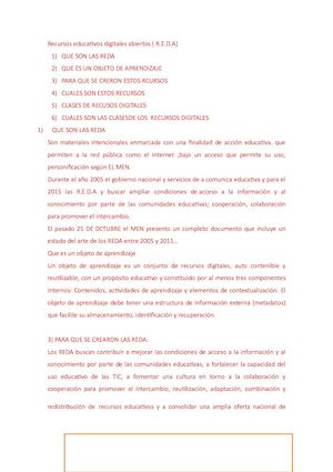 Recursos Educativos Digitales Abiertos