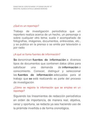 Qué Es Un Reportaje