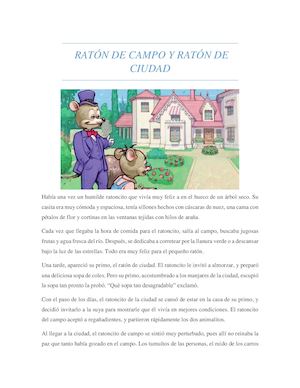 Ratón De Campo Y Ratón De Ciudad