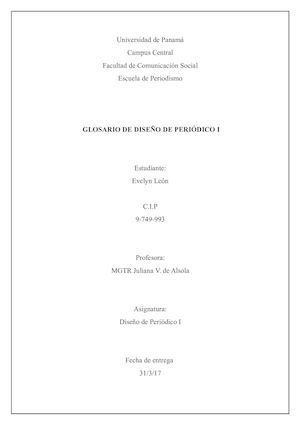 Glosario De Diseño Oficial