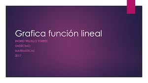 Grafica Función Lineal
