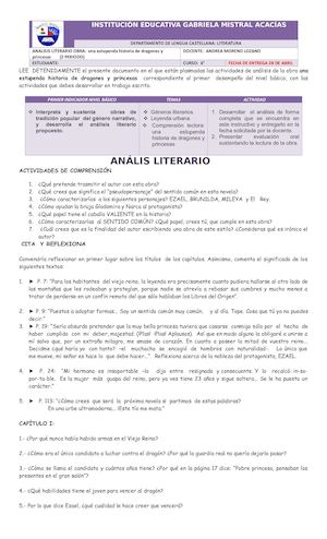 Analisi Literio Una Estupenda Historia De Dragones Y Princesas