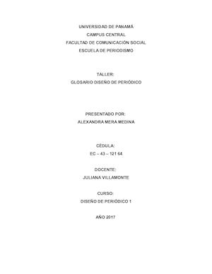 Glosario Diseño de periódico