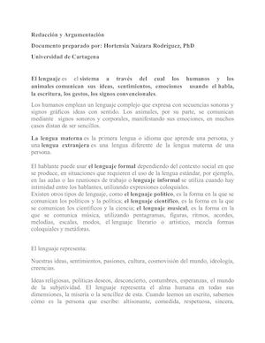 Redacción Y Argumentación