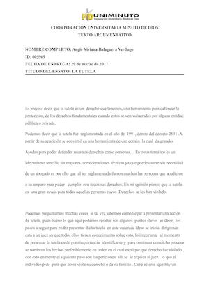 Ensayo Final Tutela