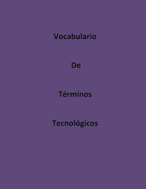 Vocabulario Tecnologico
