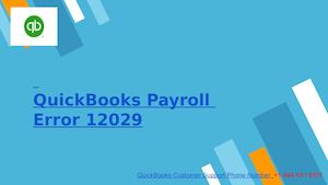 Quick Books Payroll Error 12029