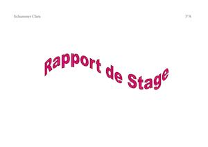 Rapport De Stage Clara (3) (2)