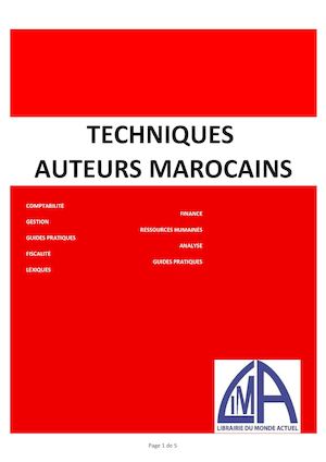 Techniques Auteurs Marocains 2017