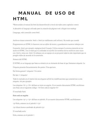 Manual De Uso De Html