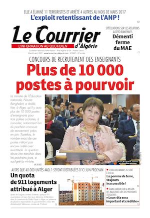 Le Courrier D'Algérie Du Mardi 4 Avril 2017