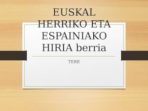 Euskal Herriko Eta Espainiako Hiriak Liburu