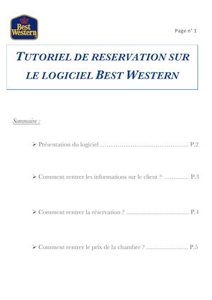 Tutoriel réservation Best Western