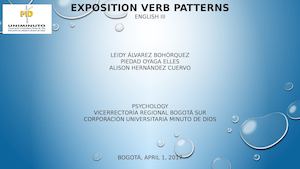Exposition Verb Patterns