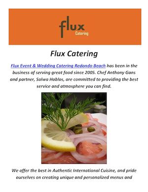 Flux Event & Wedding Catering in Redondo Beach, CA