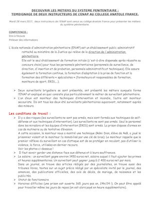 Les Métiers Du Système Pénitentiaire 28 03 17 (1)