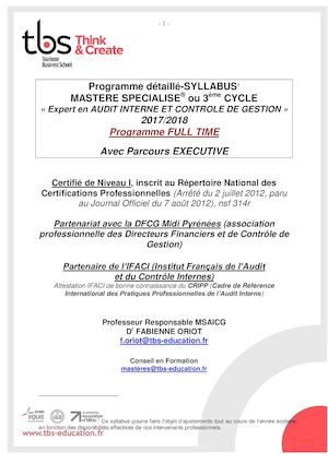 TBS Syllabus MS Executive AICG