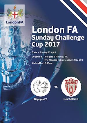 London FA Programme 2017 Sunday Challenge Cup