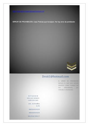 Error Prohibición Caso Policías Que Forcejean No Hay Error De Prohibición