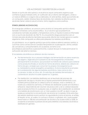 Los Alcoholes Y Sus Efectos En La Salud