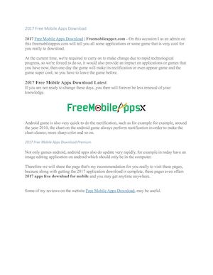 Free Mobile Apps Download