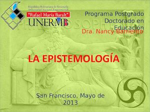 Presentacion Exposicion Tema 1 La Epistemologia