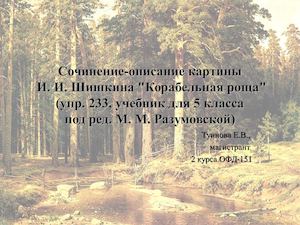 И И Шишкин Корабельная роща