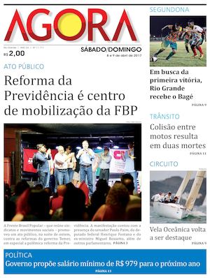 Jornal Agora - Edição 11717 - 8 e 9 de abril de 2017