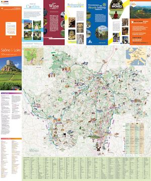 Carte Touristique Saone Et Loire GB / Tourist Map