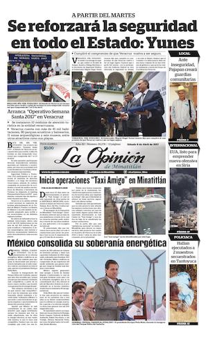 Sábado 8 De Abril De 2017| La Opinión de Minatitlán