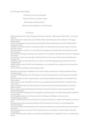 Die Usa Gegen Wilhelm Reich