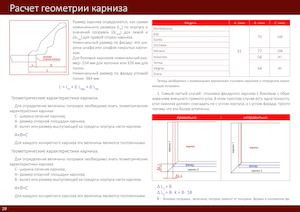 Расчет геометрии карниза Италион