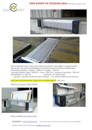 Mini niveleur de quai manuel