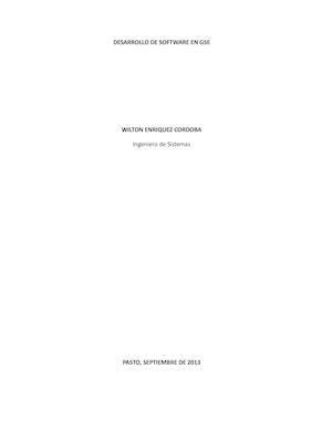Desarrollo De Software En Gse