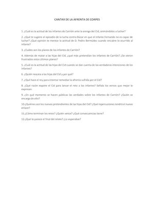 Cantar De La Afrenta De Corpes